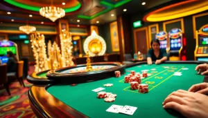 Engaging casino action at LC88 Casino with poker chips and lively gameplay.