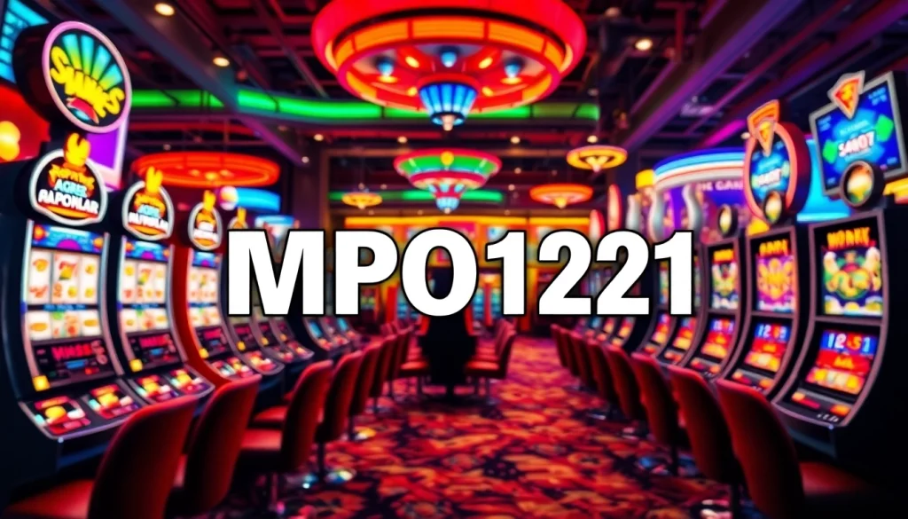 Menampilkan MPO1221 dengan slot permainan yang menarik dan suasana perjudian yang energik.