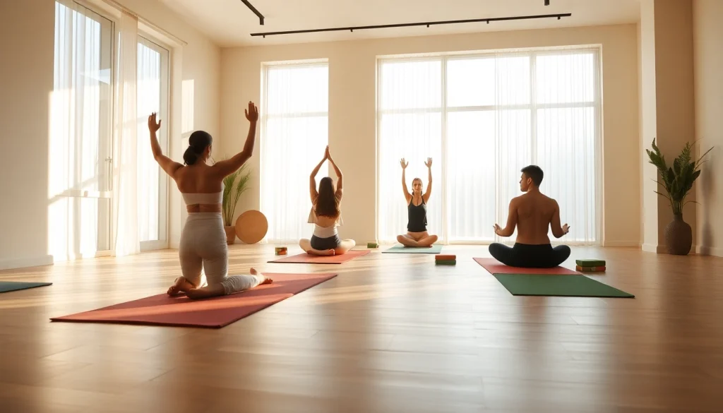 実践者がいるホットヨガスタジオの風景。静かな環境の中でホットヨガ おすすめ を紹介。