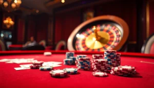 Engaging TT88 scene featuring vibrant casino elements with poker chips and a roulette wheel.