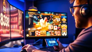 Exciting BJ38 gaming platform display with vibrant graphics and user interaction