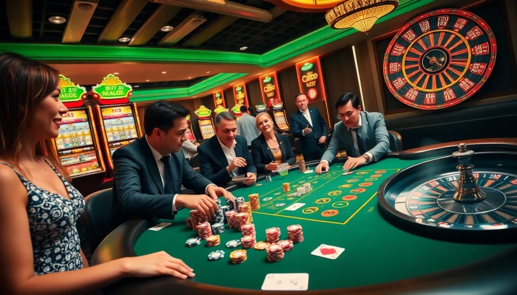Types of amazon accounts influencing strategies at a high-stakes poker table in a luxurious casino.