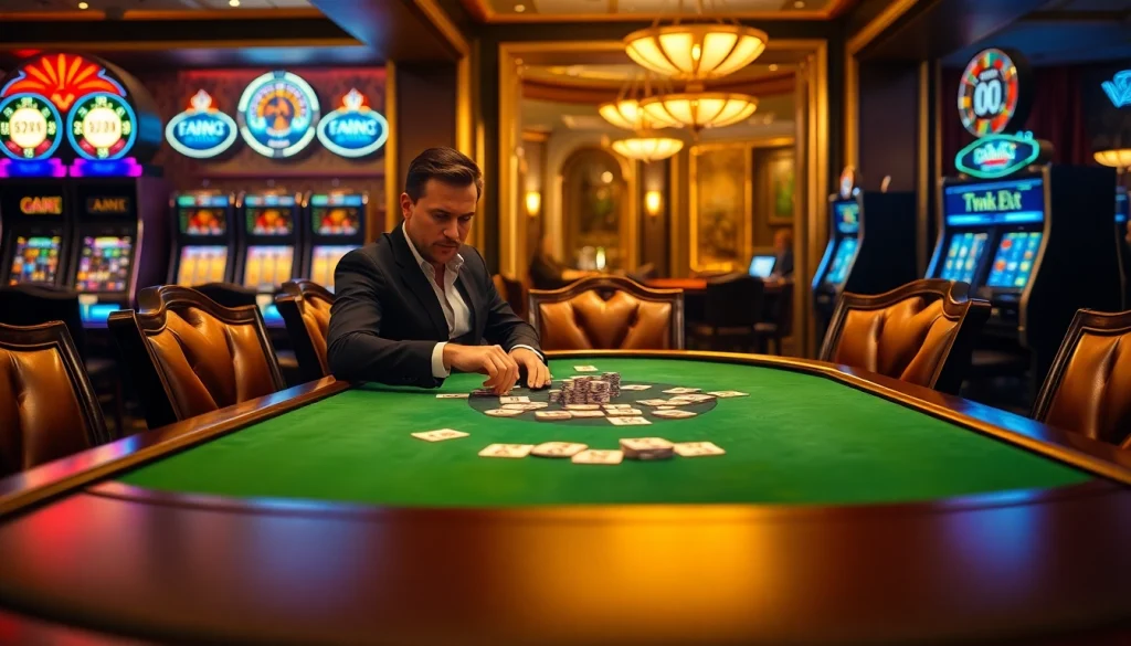Exciting poker action at 11UU casino, showcasing thrilling gameplay and luxurious atmosphere.