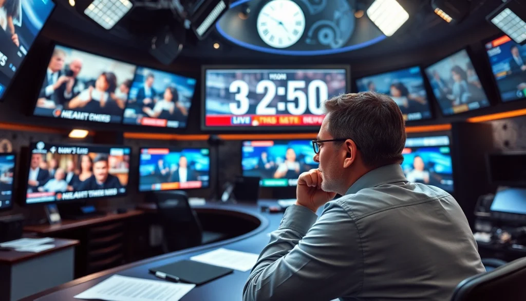 Report on Usa Today breaking news from a bustling newsroom environment.