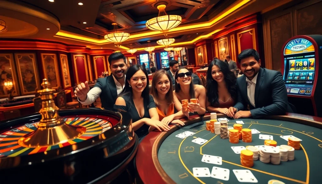 Experience the thrill of winning at 789win's luxurious casino tables with poker chips and slot machines.