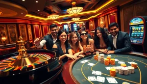 Experience the thrill of winning at 789win's luxurious casino tables with poker chips and slot machines.