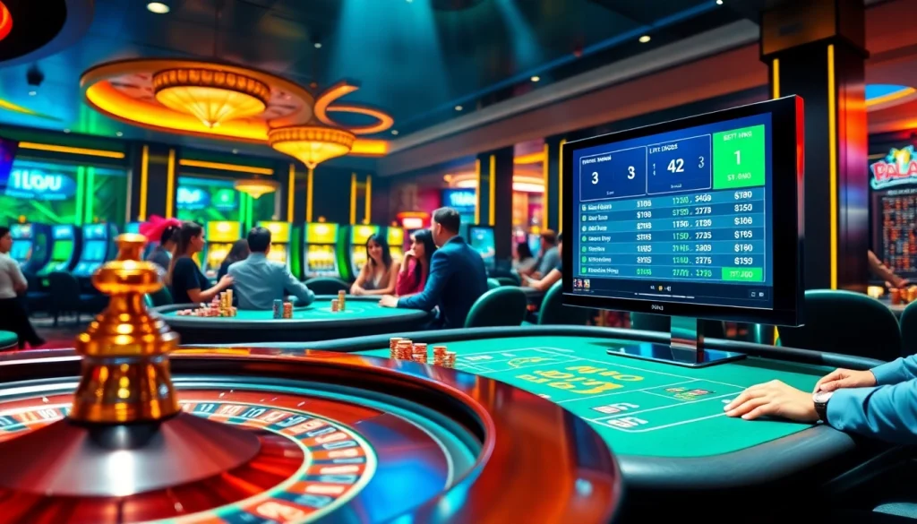 Experience the thrill of 11uu with engaging online gambling visuals featuring poker chips and roulette wheels.