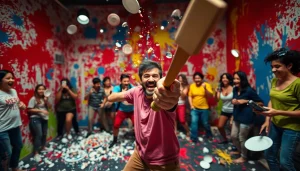 Experience exhilarating moments at https://breaklifehouston.com/ with participants enjoying a vibrant rage room.