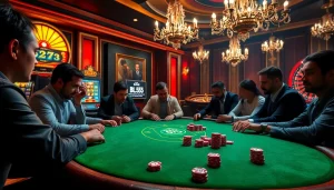 Experience the thrill of poker at BL555 with engaging players and luxury casino elements.