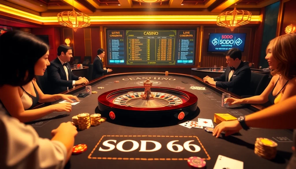 Engage in high-stakes roulette at SODO66 casino with vibrant colors and exciting gameplay.