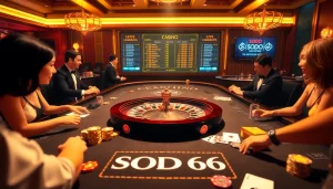 Engage in high-stakes roulette at SODO66 casino with vibrant colors and exciting gameplay.