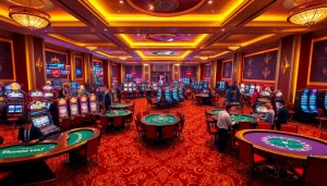 Gambler at the casino enjoying games and winning opportunities at https://sc88.bz/ featuring vibrant tables and thrilling slots.