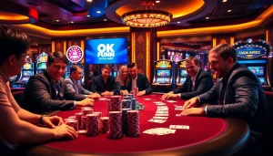 Experience exciting gameplay at https://okfun.uk.net/ with vibrant casino tables and enthusiastic players.