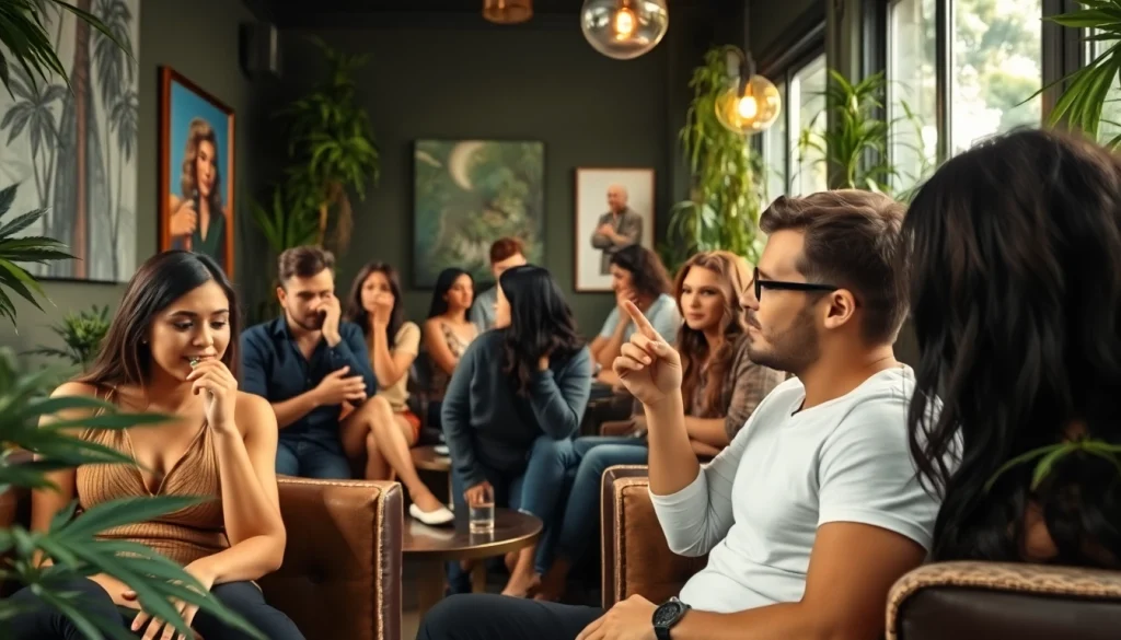 Profitez de l'ambiance du Green Guyz club cannabis madrid avec des membres détendus.