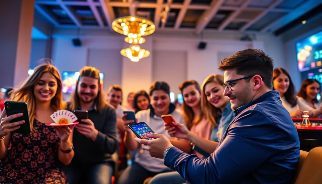 TPTP online betting experience with diverse players enjoying games in a modern setting.