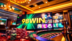 Experience thrilling gaming at 98WIN with a vibrant casino atmosphere and engaging online interface.