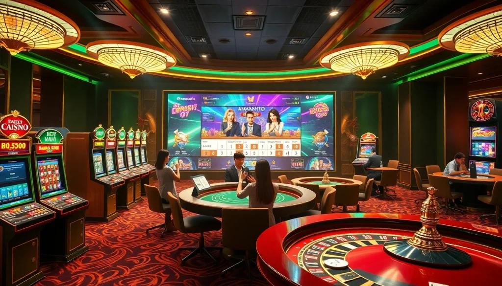 Experience the excitement of amanahtoto with vibrant slot machines and engaging casino games.