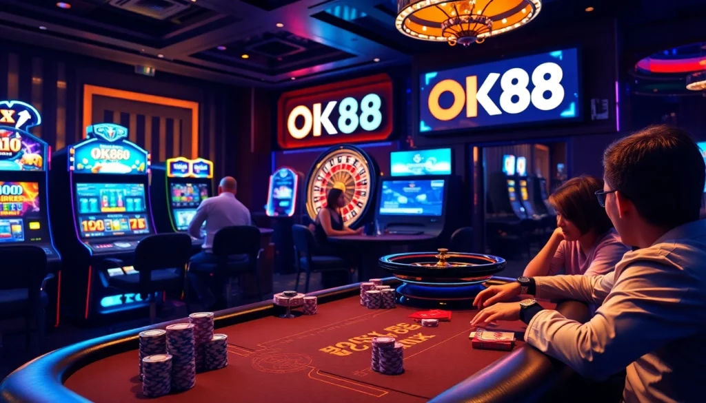 Experience thrilling games at ok88 with vibrant casino visuals and excitement.