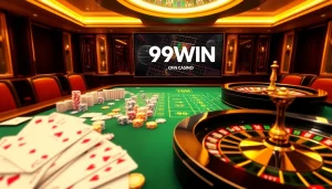 99WIN players enjoy an engaging online casino experience with colorful chips and cards.