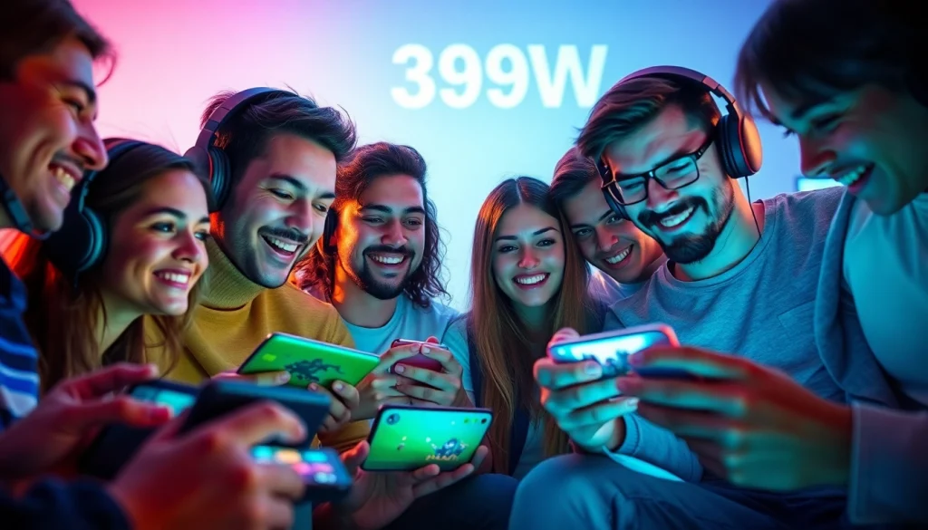 Engaged users exploring the 399W online gaming platform, showcasing creativity and community.