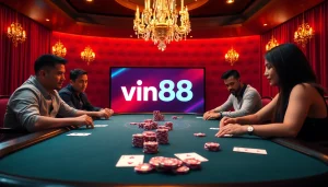Experience the thrill of casino gaming at vin88 with vibrant tables and eager players.