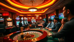 Experience the excitement of ww88 with players engaging at a luxurious casino table.