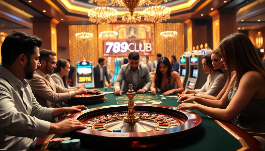 Engaging players at the 789club casino tables, showcasing vibrant gaming action.