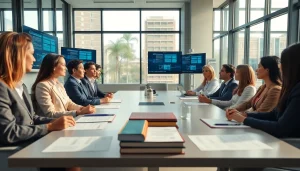 Legal Assist professionals collaborating in a modern legal office setting.