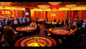 Trải nghiệm trò chơi cược cao tại 24kclub với bàn casino sang trọng và lối chơi đầy kịch tính.