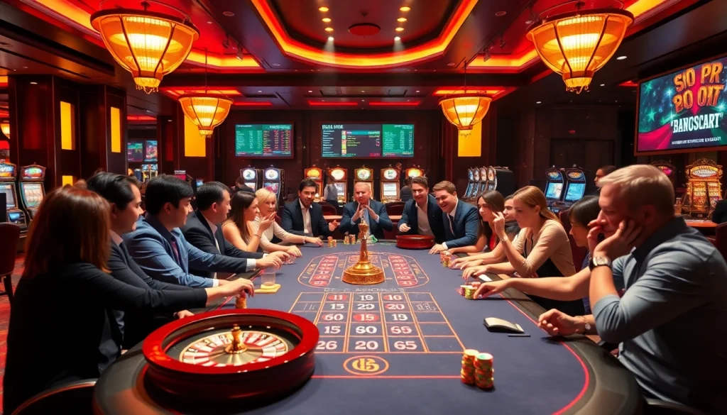 Experience the excitement of play rikvip with vibrant casino games and joyful players celebrating wins.