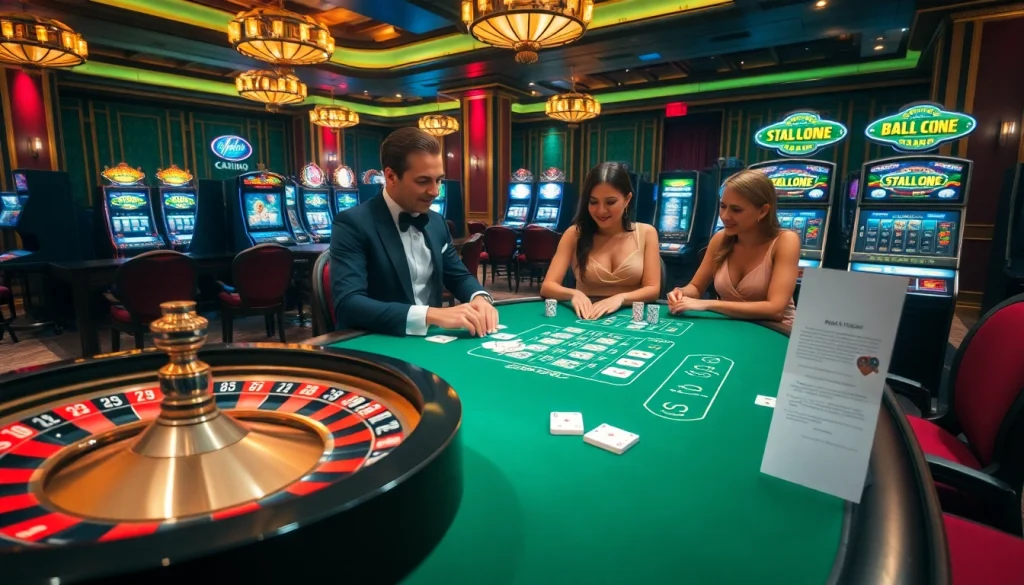 Players enjoying a sophisticated casino experience, highlighting anal fissure care pamphlet amidst the vibrant gambling scene.