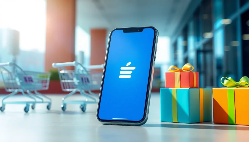 모바일쿠폰 사용하기 위해 스마트폰 화면에 표시된 쿠폰 내용을 확인하는 상황