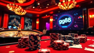 Experience high-stakes excitement at gg88 casino with vibrant tables and thrilling atmosphere.