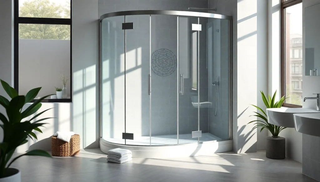 Eine elegante duschkabine 90x90 mit klaren Glaspanelen und modernen Armaturen in einem stilvollen Badezimmer.