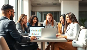 Hire salespeople in a professional setting with diverse individuals collaborating effectively.