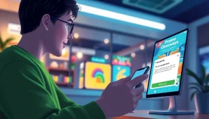 デジタル報酬インターフェースとモバイル操作を伴う、Cloveオリパ 招待コードを示すワクワクするグラフィック。