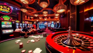 Experience the thrill of gaming at https://www.6l777.vip/, showcasing poker tables, colorful slots, and roulette excitement.