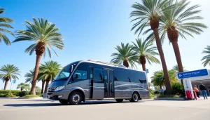 Navetta San Vito Aeroporto Palermo: autobus navetta pronto per i passeggeri all'Aeroporto di Palermo, evidenziando la comodità del viaggio.