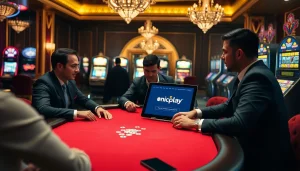 Experience thrilling gameplay on Onicplay with players engaged at a luxurious poker table.