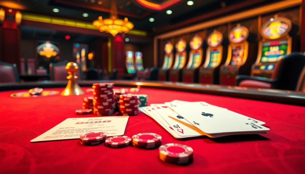 Experience the excitement of gg88 at a luxurious casino with poker, roulette, and slot machines.