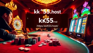Experience the excitement of online gambling at https://kk55.host/ with vibrant casino visuals.