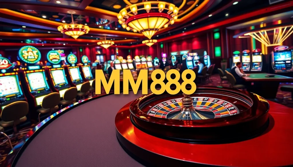 Experience the excitement of gambling at MM88 with a vibrant casino atmosphere.