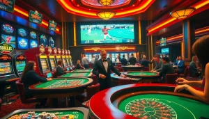 Socolive enhances your gaming experience with high-stakes poker action in a vibrant casino scene.