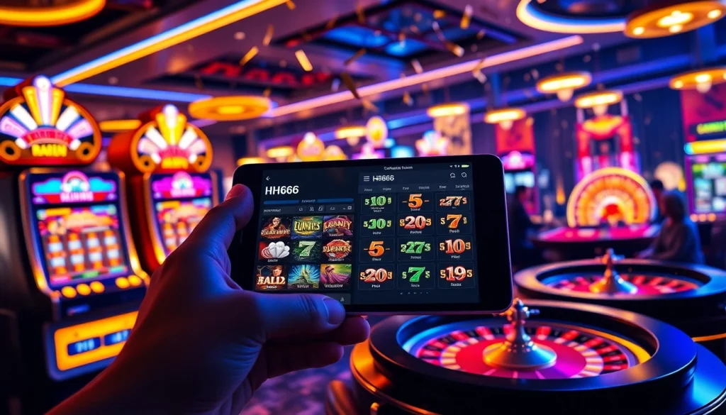 HH666 offers an exciting online casino experience with engaging games and vibrant winning moments.
