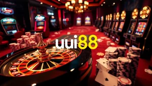 Experience the thrill of uu88 casino gaming with vibrant tables, chips, and cards.