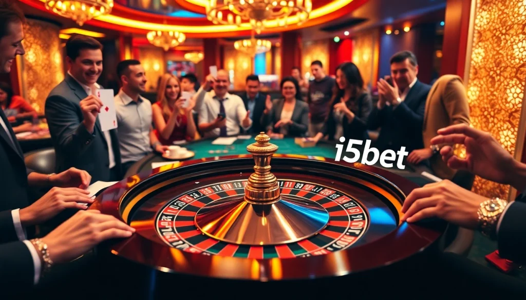 Experience high-stakes gameplay at i5bet's exciting roulette table.
