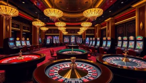 Experience logging in 8xbet with excitement at a luxurious casino table filled with chips and cards.