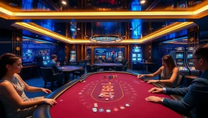 SX88 themed casino scene featuring luxury play, colorful chips, and engaging players.
