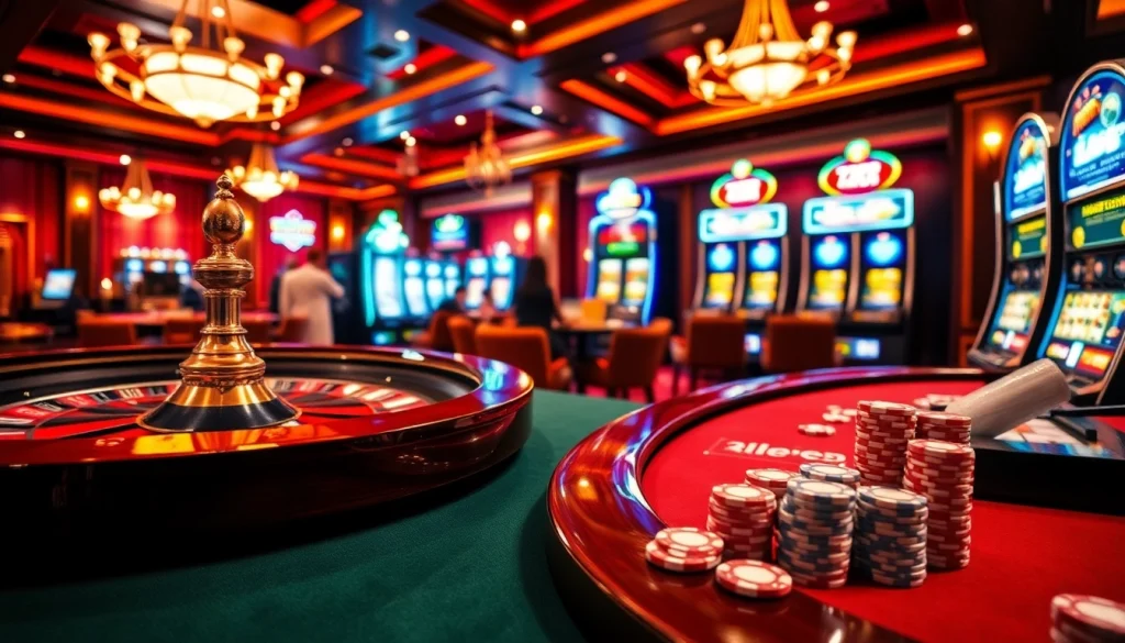 Players enjoying betting action at a luxurious casino with 789PP features.