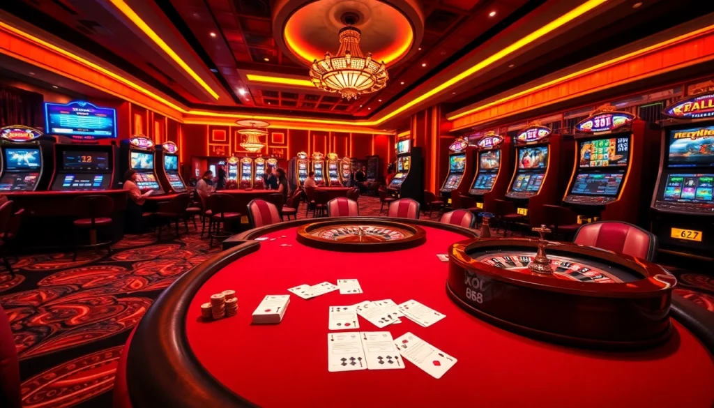High-stakes gameplay at xin88 casino with poker chips, roulette wheel, and online betting interface.